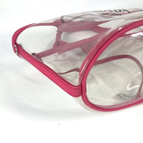 PRADA beach bag with pouch Logo Canapa 2WAY Bag Shoulder Bag Hand Bag Tote Bag - Picture 7 of 15